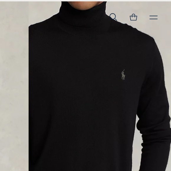 NWOT Polo Ralph Lauren Washable Merino Wool Turtleneck Sweater - Picture 5 of 8